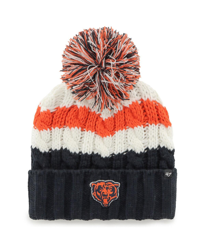 47 Brand Women's ' White Chicago Bears Ashfield Cuffed Knit Hat With Pom