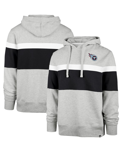 47 Brand Men's ' Carolina Panthers Heather Gray Gridiron Lace-up Pullover Hoodie