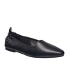 French Connection Emee Womens Solid Leather Flat Shoes In Black