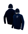 PRO STANDARD MEN'S PRO STANDARD NAVY DALLAS COWBOYS CREW NECK PULLOVER SWEATER AND CUFFED KNIT HAT BOX GIFT SET