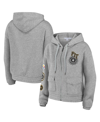 Wear By Erin Andrews Heather Gray Pittsburgh Steelers Full-zip Hoodie In Heather Gray