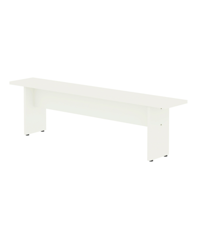 Manhattan Comfort Nomad 67.91" Medium Density Fiberboard Rectangular Dining Bench In White