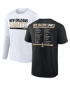 Fanatics Branded Black/white New Orleans Saints Two-pack 2023 Schedule T-shirt Combo Set In Black,white