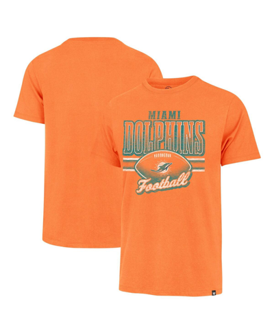 47 Brand Men's ' Orange Distressed Miami Dolphins Last Call Franklin T-shirt