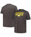 PROFILE MEN'S PROFILE HEATHER CHARCOAL MICHIGAN WOLVERINES BIG AND TALL TEAM T-SHIRT