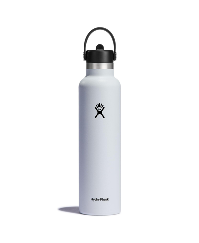 Hydro Flask 24 oz Wide Mouth With Flex Straw Cap In White