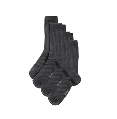 Stems Eco Conscious Cashmere Socks Box Of Three In Black,black,black