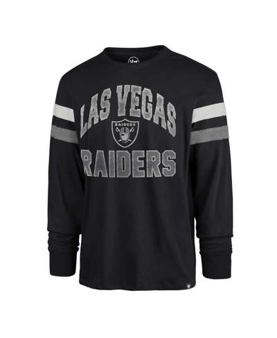 47 Brand Men's ' Black Distressed Las Vegas Raiders Irving Long Sleeve T-shirt