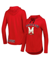 Colosseum Women's  Red Maryland Terrapins My Lover Lightweight Hooded Long Sleeve T-shirt In Red