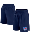 Fanatics Branded  Navy New York Rangers Authentic Pro Tech Shorts In Navy