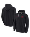 Fanatics Signature Men's And Women's  Black Miami Heat Super Soft Fleece Pullover Hoodie In Black