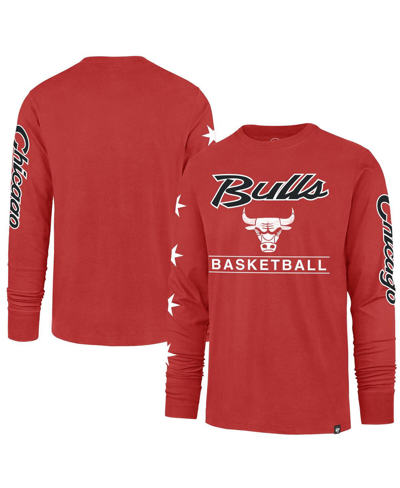 47 Brand Men's ' Red Chicago Bulls 2023/24 City Edition Triplet Franklin Long Sleeve T-shirt
