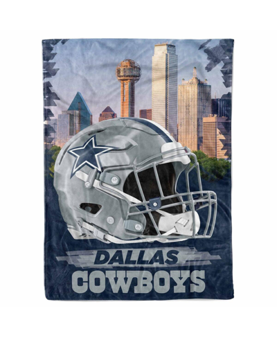 Logo Brands Dallas Cowboys 66" X 90" City Sketch Blanket In Gray