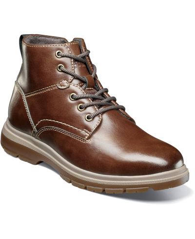 Florsheim Boys' Lookout Jr. Plain Toe Lace Up Boots - Toddler, Little Kid, Big Kid In Chestnut