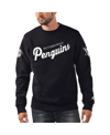 Starter X Nhl Black Ice Black Pittsburgh Penguins Cross Check Pullover Sweatshirt In Black