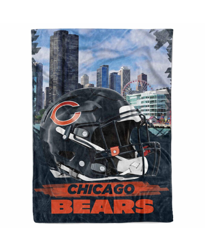 Logo Brands Chicago Bears 66" X 90" City Sketch Blanket In Black