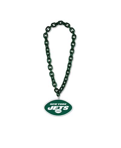 Wincraft Men's And Women's  New York Jets Big Chain Logo Necklace In Green