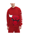 TOMMY JEANS MEN'S TOMMY JEANS RED CHICAGO BULLS KENNYÂ PULLOVER HOODIE