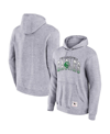 Mitchell & Ness Men's  Heather Gray Distressed Philadelphia Eagles Pocket Passer Pullover Hoodie In Heather Gray