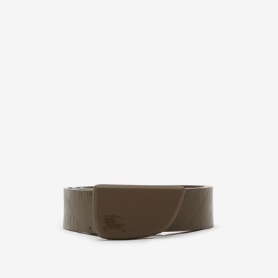 Burberry Leather Shield Belt In Military