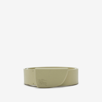 Burberry Shield Logo-engraved Leather Belt In Hunter