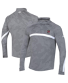 Under Armour Steel Wisconsin Badgers Game Day Camo Raglan Quarter-zip Top In Steel