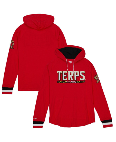 Mitchell & Ness Men's  Red Maryland Terrapins Legendary Raglan Pullover Hoodie