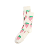 Stems Super Fine Angora Wool Crew Socks In Strawberry