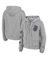 Wear By Erin Andrews Heather Gray Chicago Bears Full-zip Hoodie In Heather Gray