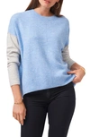 Vince Camuto Colorblock Sweater In Blue Heather