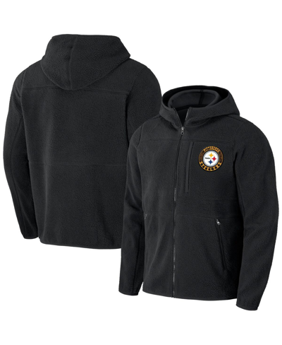 Fanatics Men's Nfl X Darius Rucker Collection By  Black Pittsburgh Steelers Sherpa Full-zip Hoodie