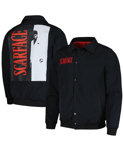 Reason Men's And Women's  Black Scarface Coaches Full-snap Jacket