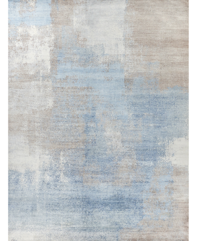 Exquisite Rugs Fine Pure Silk Er4211 6' X 9' Area Rug In Blue,brown