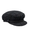 Eugenia Kim Marina Tweed Newsboy Hat, Black