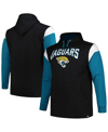 Profile Men's  Black Jacksonville Jaguars Big And Tall Trench Battle Pullover Hoodie In Black