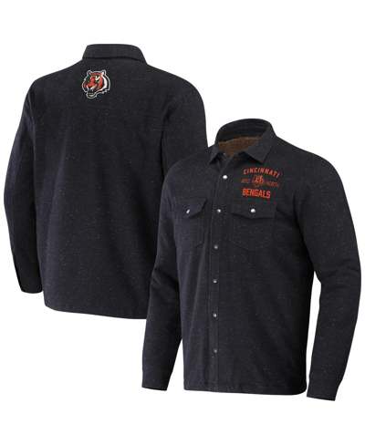 Fanatics Men's Nfl X Darius Rucker Collection By  Charcoal Cincinnati Bengals Shacket Full-snap Jacke