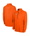 OUTERSTUFF MEN'S ORANGE DENVER BRONCOS COMBINE AUTHENTIC RAGLAN QUARTER-ZIP TOP