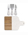 Hic Kitchen Maison Du Fromage 4-piece Charcuterie Rectangular Cheese Board And Cheese Tools Set In Brown