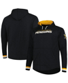 MITCHELL & NESS MEN'S MITCHELL & NESS BLACK PITTSBURGH PENGUINS BIG AND TALL LEGENDARY RAGLAN PULLOVER HOODIE