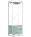 Sorbus Clothing Rack With Drawers In Aqua