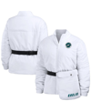 WEAR BY ERIN ANDREWS WOMEN'S WEAR BY ERIN ANDREWS WHITE PHILADELPHIA EAGLES PACKAWAY FULL-ZIP PUFFER JACKET