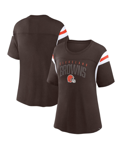 Fanatics Women's  Brown Cleveland Browns Classic Rhinestone T-shirt