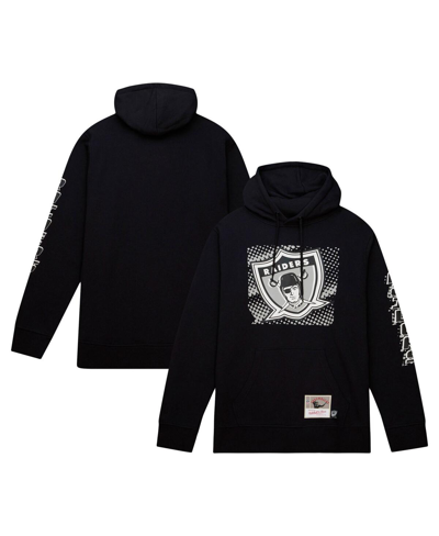 Mitchell & Ness Men's  Black Las Vegas Raiders Gridiron Classics Big Face 7.0 Pullover Hoodie