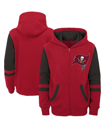 Outerstuff Babies' Preschool Boys And Girls Red Tampa Bay Buccaneers Stadium Color Block Full-zip Hoodie