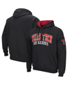 Colosseum Men's  Black Texas Tech Red Raiders Double Arch Pullover Hoodie In Black
