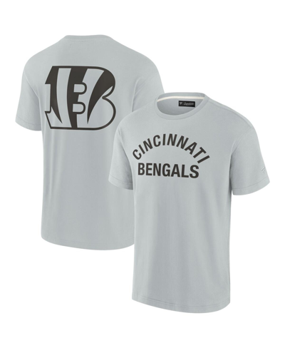 FANATICS SIGNATURE MEN'S AND WOMEN'S FANATICS SIGNATURE GRAY CINCINNATI BENGALS SUPER SOFT SHORT SLEEVE T-SHIRT