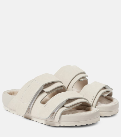 Birkenstock 1774 X Tekla Uji Suede Slides In White