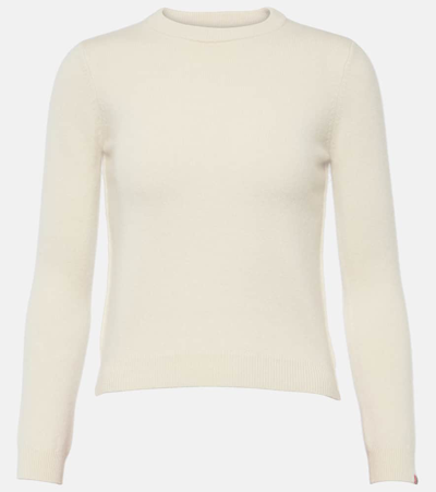 Extreme Cashmere Kid Cropped Cashmere-blend Sweater In White
