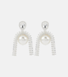 MAGDA BUTRYM PEARL AND CRYSTAL-EMBELLISHED EARRINGS