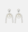 Magda Butrym Pearl And Crystal-embellished Earrings In Silver